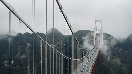 矮寨盘山公路湖南湘西吉首矮寨大桥背景