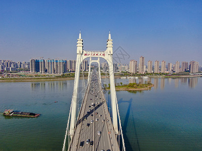 航拍湘江大桥图片
