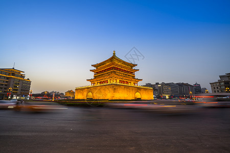 昆明中心文物西安钟楼背景