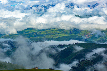 新疆那拉提空中草原高清图片