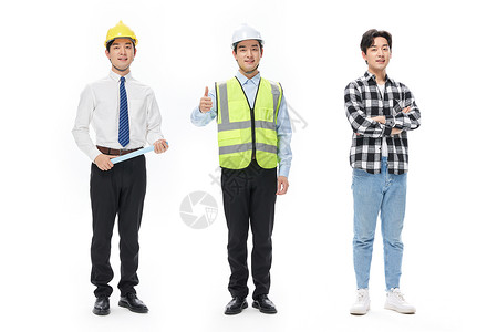 五一劳动节男性多职业形象高清图片