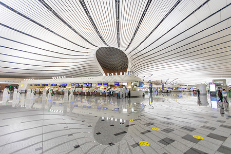 北京地标大气大兴机场背景图片