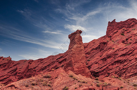 红褐色岩石天山库车大峡谷背景