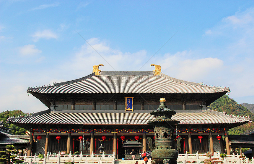 浙江溪口弥勒佛道场雪窦寺图片