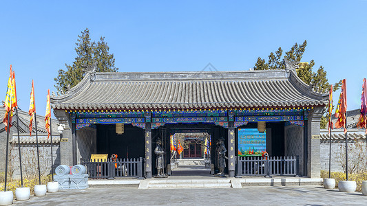 呼和浩特绥远城将军衙署春季外景背景图片