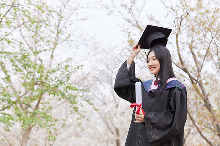 毕业季樱花清纯可爱少女图片