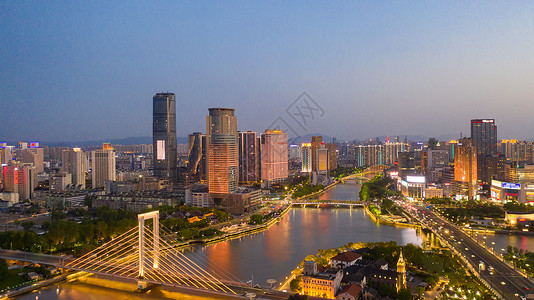 宁波城市风光夜景航拍高清图片