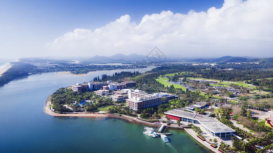航拍海南博鳌亚洲永久论坛会议会址背景图片