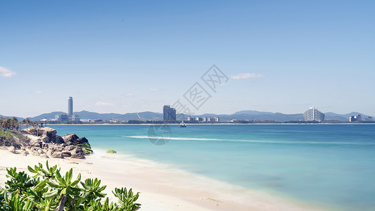 海南三亚5A风景区蜈支洲岛沙滩大海高清图片