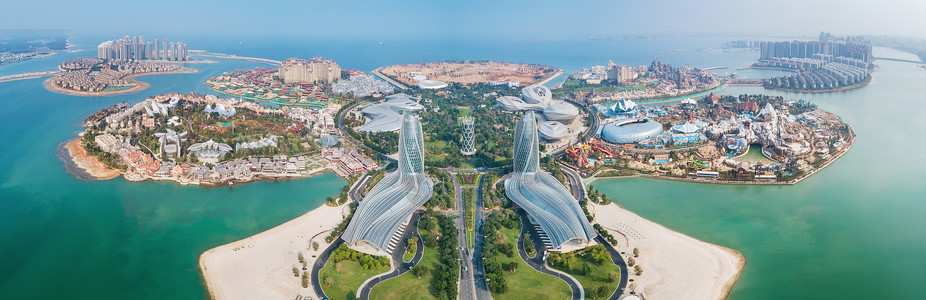 迪拜酒店海南瞻洲市海花岛双子塔酒店背景