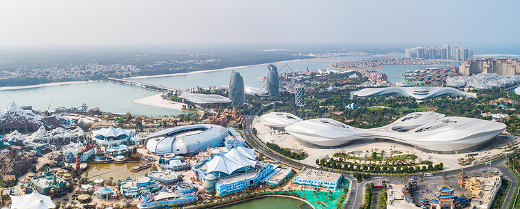 海南瞻洲市海花岛景区航拍图片