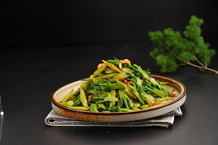 炒拌饭海苔碎榨菜肉碎炒西兰花苗  美食摄影背景