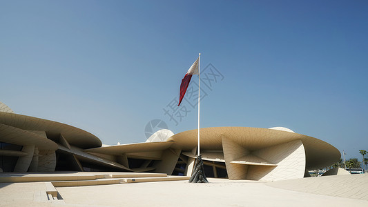 阿拉伯城市卡塔尔国家博物馆背景