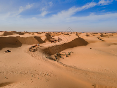 宁夏银川腾格里沙漠航拍高清图片