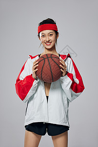 年轻活力篮球女孩图片