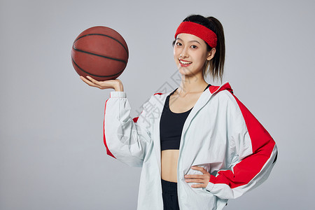 打篮球的女孩年轻活力篮球女孩背景