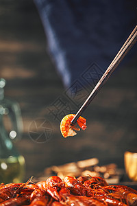 美食小龙虾背景图片
