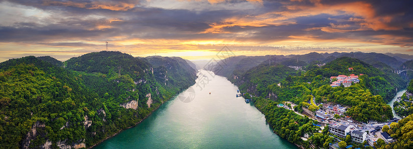 湖北宜昌长江三峡西陵峡景区三游洞背景图片