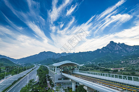 青岛地铁第11号线车站背景图片