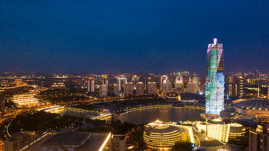 郑州商务区郑州城市风光大玉米夜景背景