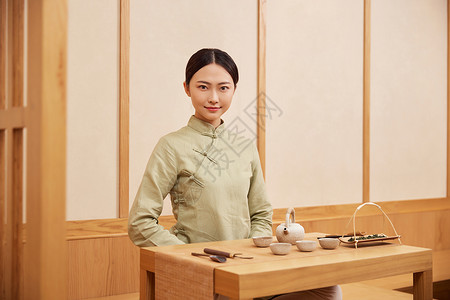 茶道茶艺美女中国茶文化图片