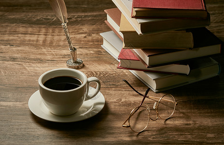 阅读日设计咖啡阅读时光背景