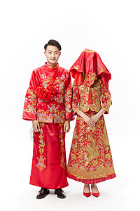 婚礼绣球中式传统婚礼背景