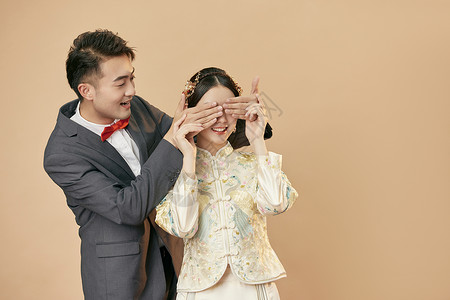 中式结婚照中式婚姻高清图片