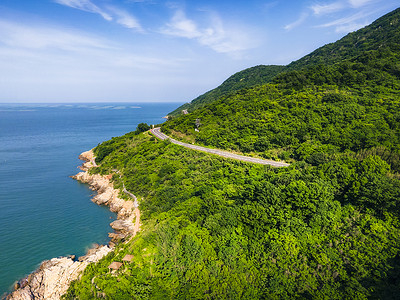 连云港连岛景区海滨海岸线背景图片