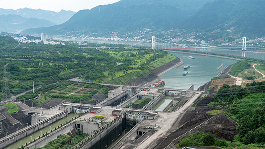 三峡大坝景区环境背景图片
