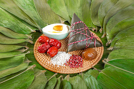 端午节包粽子食材图片