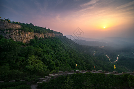 山东沂蒙山沂蒙山日出风光背景