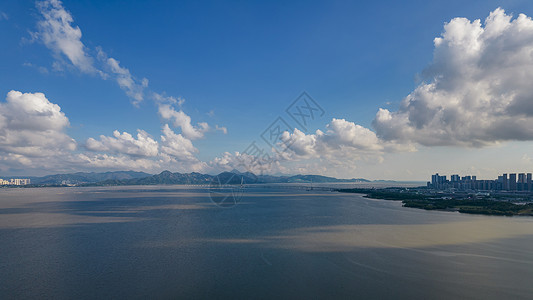 海上深圳湾口岸高清图片
