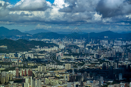 航拍高视角深圳城市图片