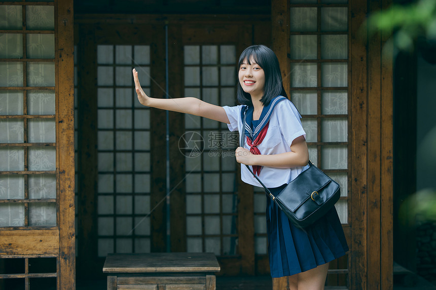 夏日可爱JK制服女孩图片