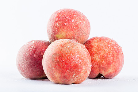 粉色的桃子新鲜的水蜜桃背景