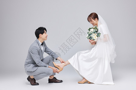结婚照片韩系情侣拍恩爱婚纱照背景