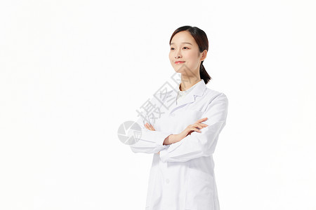 年轻女医生形象年轻的女医生气质形象展示背景