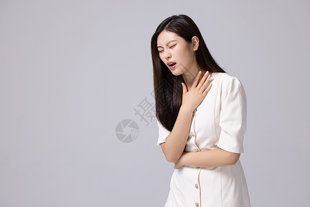声音检测女性咽炎嗓子疼背景