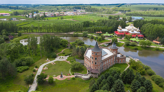 哈尔滨伏尔加庄园欧式建筑背景图片