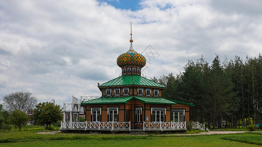 哈尔滨伏尔加庄园欧式建筑背景图片
