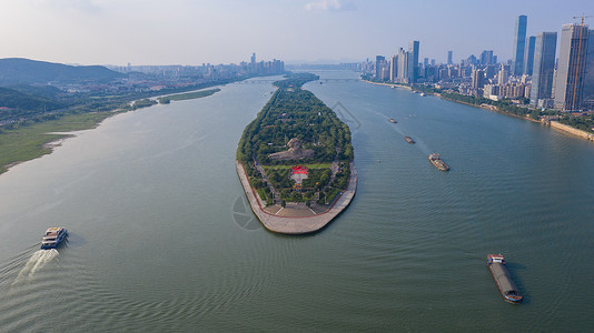 长沙橘子洲风光长沙旅游高清图片素材