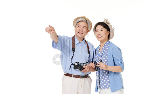 老年夫妻的退休生活背景图片