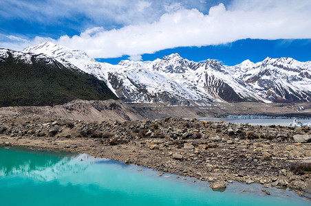 西藏然乌冰川高清图片