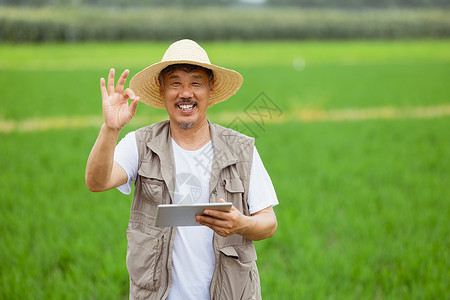 智能化农业智能化种地的农民背景