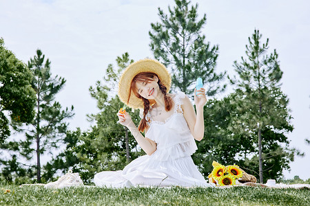 夏日美女清新写真图片