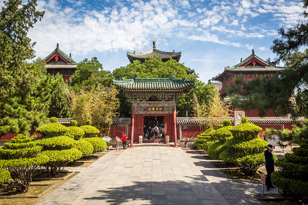 河北石家庄正定隆兴寺景区背景图片