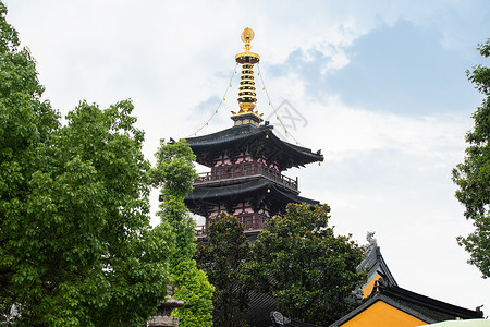 苏州著名旅游景点寒山寺背景图片