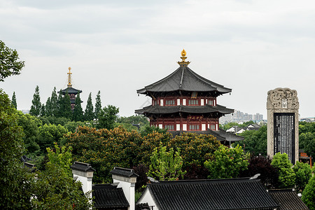 苏州著名旅游景点寒山寺背景图片
