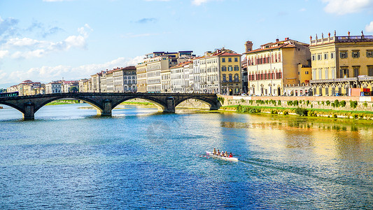 中世纪桥佛罗伦萨城市风光背景